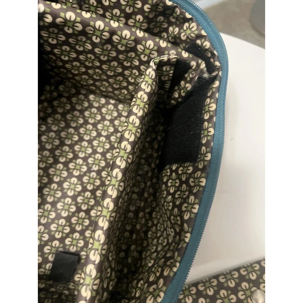 Fossil Floral Motif Makeup/Travel Bag Zip Multi-Compartment With Handle. Vintage